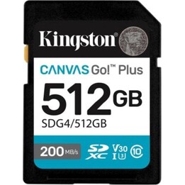 Kingston Canvas Go! SD Card Plus 512GB UHS-I U3 V30 200MB/s