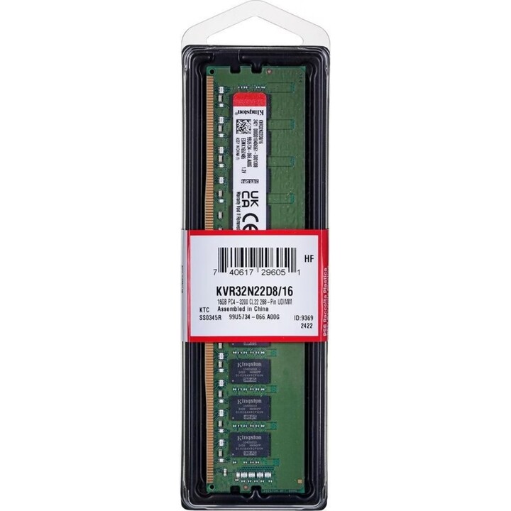 Kingston DDR4 16GB PC 3200 ValueRam KVR32N22D8/16