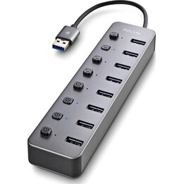 NGS IHUB8 USB-Hub mit 8 USB 3.0-Anschlüssen, Schaltern und BC1.2-Schnellladung
