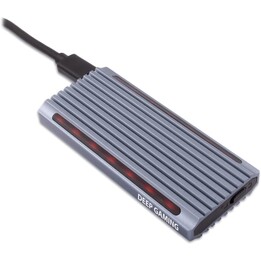 CoolBox, Caixa de proteção para unidade de disco rígido SSD M2 NVMe 10Gbps USB3.1 Gen2, cinzento
