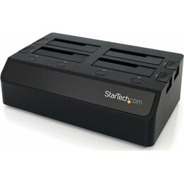 Base de conexión para discos duros StarTech de 4 bahías USB 3.0, negra