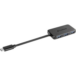 Transcend Hub2c Usb 3.2 Gen 1, 4 Puertos (3.1 Gen 1) Tipo-C, Negro
