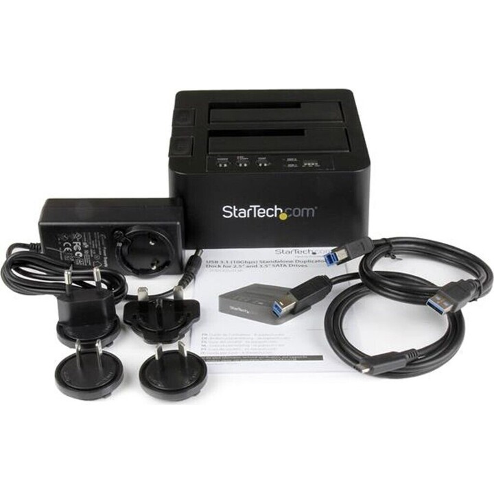 StarTech Standalone USB 3.1 Docking Station for 2.5" and 3.5" SATA SSD/HDD, Black