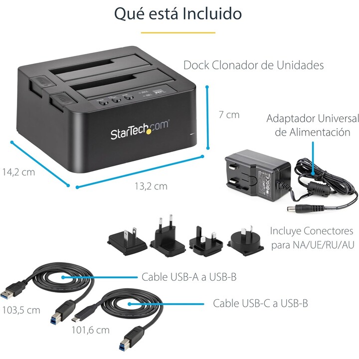 StarTech Standalone USB 3.1 Docking Station for 2.5" and 3.5" SATA SSD/HDD, Black