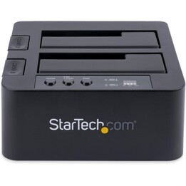 Startech Base Dock SATA USB 3.0 Duplicador de Disco con UASP, Negro