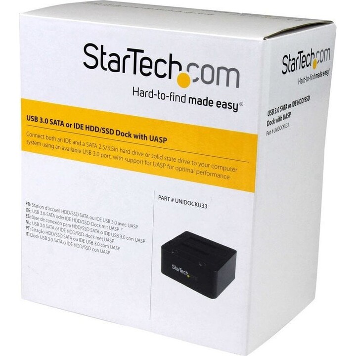 Startech Base Dock SATA USB 3.0 Festplatten-Duplikator mit UASP, Schwarz