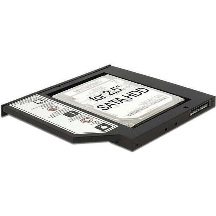 Telaio di installazione Slim SATA 5.25 (10 mm) per 1 HDD SATA da 2,5 fino a 9,5 mm