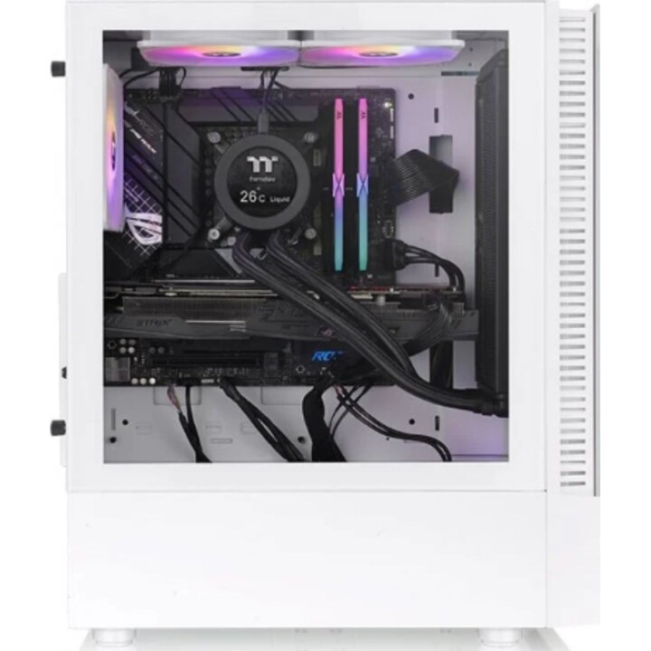 Thermaltake View 200 TG ARGB Snow PC-Tower aus gehärtetem Glas USB 3.0