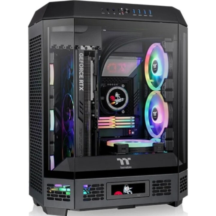 Torre PC Caja Thermaltake Midi Tower Negro SPCC Vidrio Templado RGB ATX/mATX/Mini-ITX