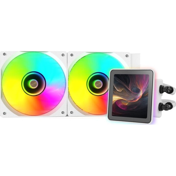 Mars Gaming Ml-visionpro240 Aio Système de refroidissement liquide Tdp 500 W 2 ventilateurs Argb Blanc