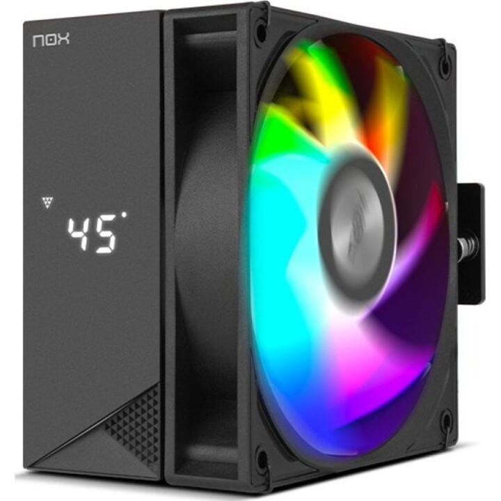 Ventola CPU Nox HUMMER H-500 ARGB con schermo LCD 120 mm, nera