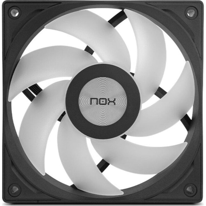 Nox HUMMER H-500 ARGB CPU-Lüfter mit LCD-Bildschirm 120 mm, Schwarz