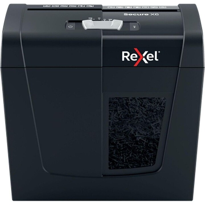 Rexel 2020122EU, Personal/Home Office Secure X6 Paper Shredder, 10L, Black