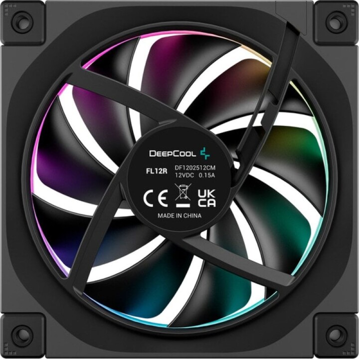 DeepCool FL12R 120 mm PWM ARGB Gen2 schwarzer Lüfter, 2150 U/min, geräuscharm