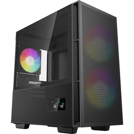 DeepCool PC Tower CH360 ARGB DIGITAL Micro Tower mATX gehärtetes Glas USB-C Schwarz