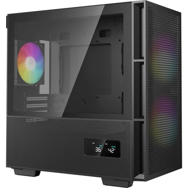 Torre PC DeepCool CH360 ARGB DIGITAL Micro Torre mATX Cristal Templado USB-C Negra