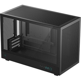 Boîtier tour PC DeepCool CH260, noir, Micro ATX, verre trempé, USB-C, 4 emplacements