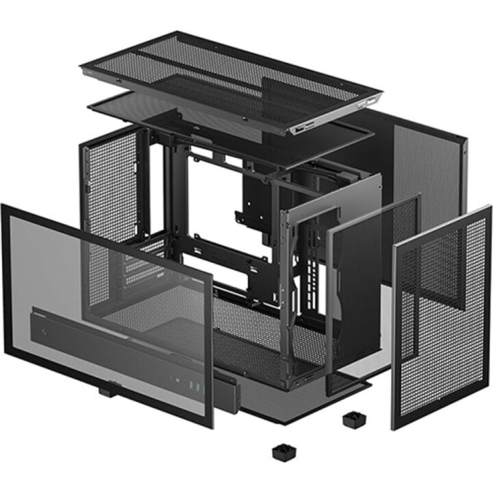 Torre PC Caja PC DeepCool CH260 Negro Micro ATX Vidrio Templado USB-C 4 Slots