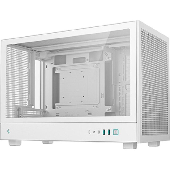 Caixa torre para PC DeepCool CH260 Micro ATX branca com ABS/SPCC/vidro temperado e USB-C