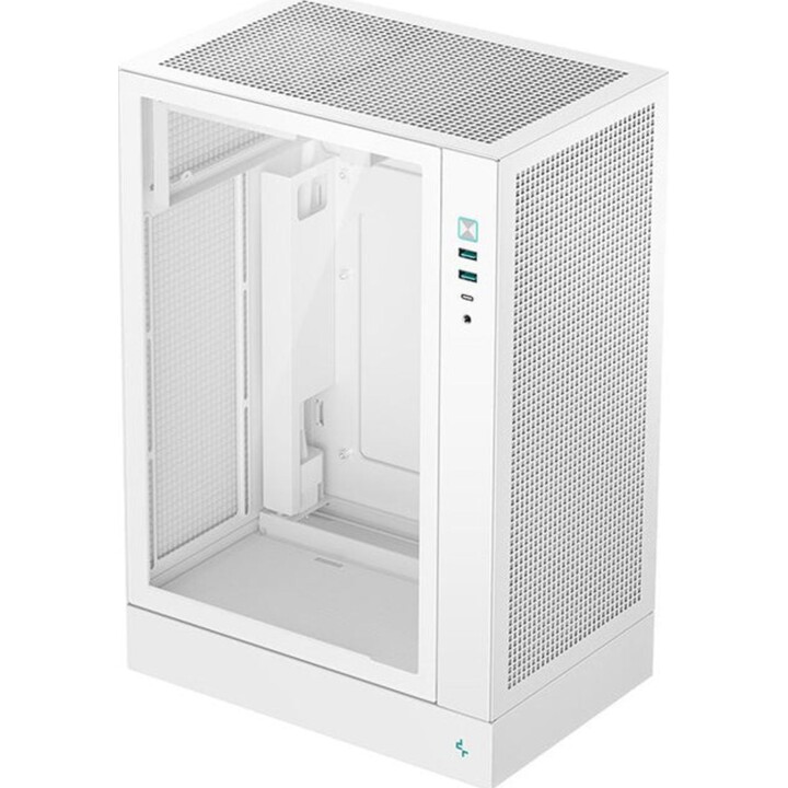 DeepCool Ch170 Plus PC Case, White, Side Window, Dust Filter