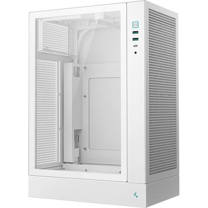 DeepCool Ch170 Plus PC Case, White, Side Window, Dust Filter