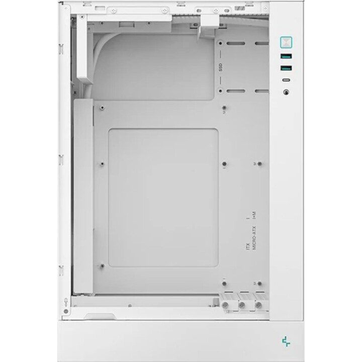 DeepCool Ch170 Plus PC Case, White, Side Window, Dust Filter