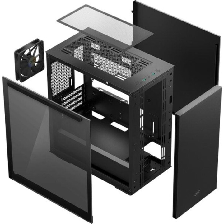 Torre DeepCool Macube 110 PC, vidro temperado, USB 3.0, preto