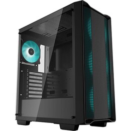 Torre para PC torre média DeepCool CC560 RGB ATX com vidro temperado e USB 3.0 - preta