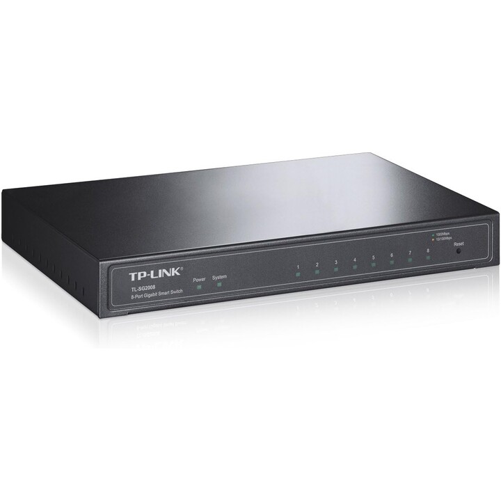 TP-Link TL-SG2008 Switch Smart JetStream Gigabit de 8 Puertos Negro