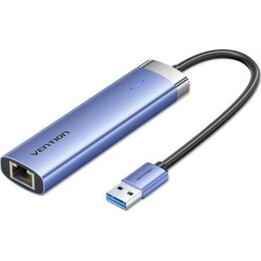 Vention USB Hub TGFSB 3xUSB 3.0/RJ45/USB-C PD liga de alumínio 5Gbps