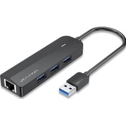 Vention Hub 3 ports USB 3.0 modèle 5 Gbps CHNBB avec Gigabit Ethernet et MicroUSB PD