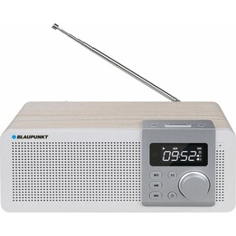 Blaupunkt PP14BT Tragbares Radio Bluetooth 6W USB MicroSD Holz und Weiß