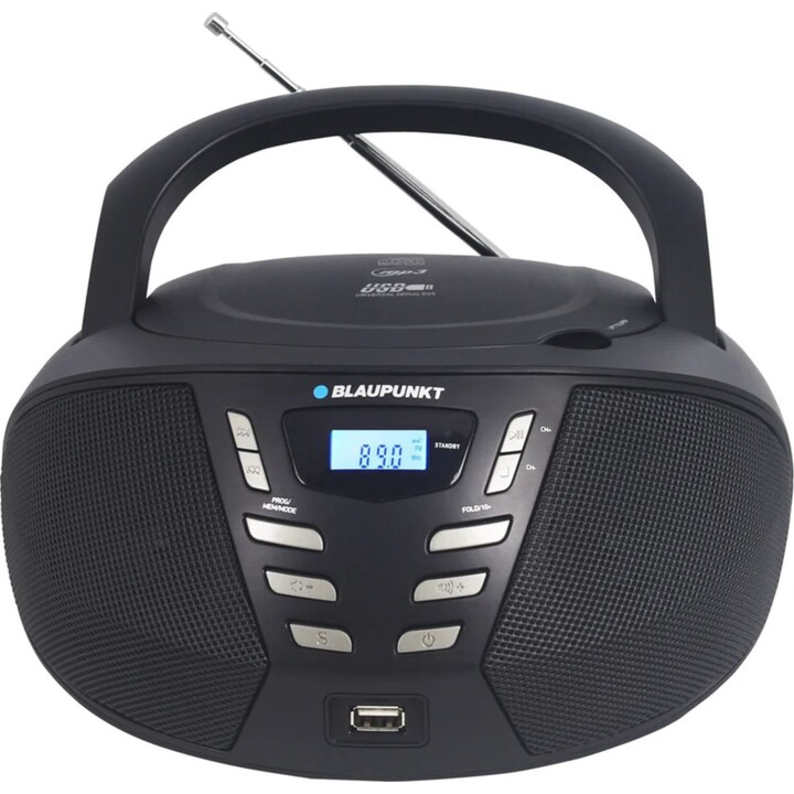 Blaupunkt BB7BK, 230 g, Noir, Lecteur CD portable