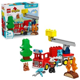 LEGO 10473 DUPLO Camion dei pompieri My Town con manichetta e vigili del fuoco