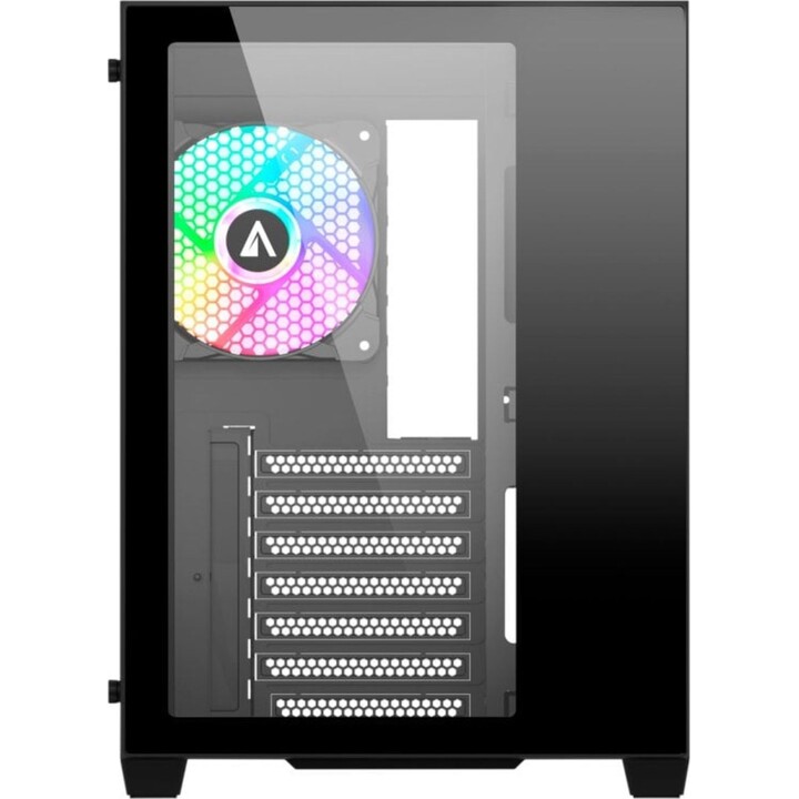 Abysm Danube SAVA 285 BX203 ARGB PC Tower con vetro temperato e USB 3.0 - Nero