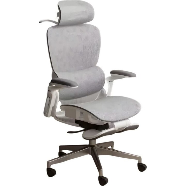 Powerbasic Sedia da ufficio ergonomica Elvas Grigia