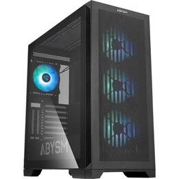 Abysm Gaming Donau Mura BX300 ARGB E-ATX PC-Tower aus gehärtetem Glas USB 3.2 Schwarz