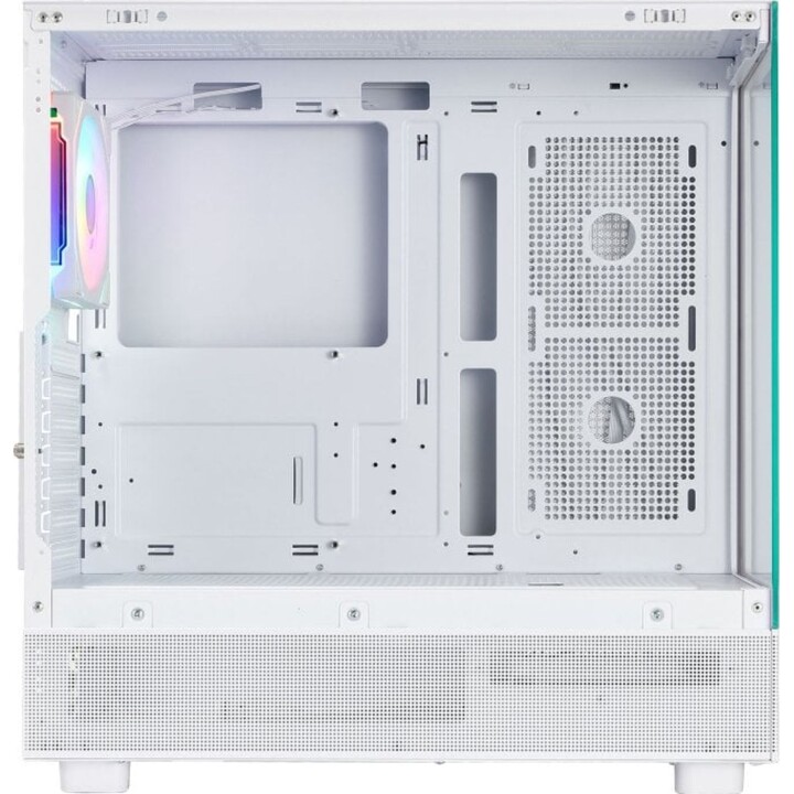 Abysm Gaming Danube Sava H400 Full Tower PC Tower com vidro temperado duplo e USB-C, branco