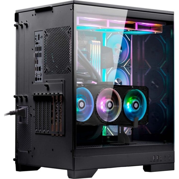 Abysm DANUBE SAVA H600 PC-Tower mit gehärtetem Glas und USB 3.2, Schwarz