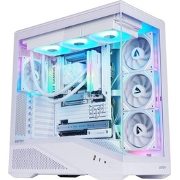 Abysm Arian Frame A400 Boîtier tour PC ATX blanc avec verre trempé, ARGB PWM