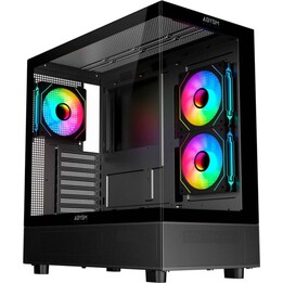 Abysm Danube Sava H400 Prime ARGB Tempered Glass PC Tower USB-C 3.2 Black