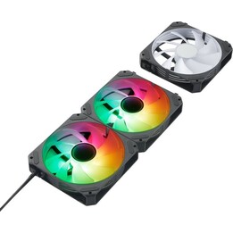 Ventola Abysm Arclight 2.0 ARGB PWM da 120 mm con connessione seriale, nero, kit da 3 unità