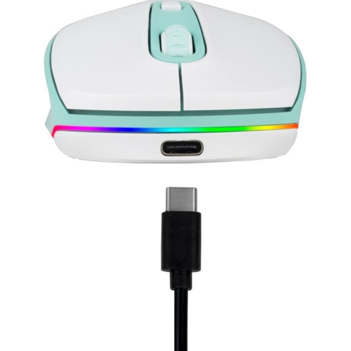 Rato multi-dispositivo NGS Smog RB Wireless RGB branco