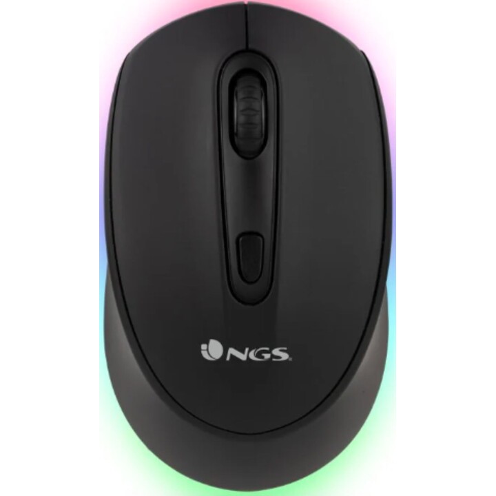 Mouse wireless RGB multidispositivo NGS Smog-RB nero