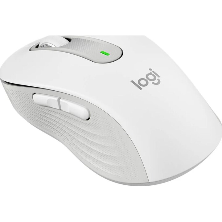 Mouse Bluetooth Logitech Signature M650 para mãos pequenas e médias, cliques silenciosos, branco