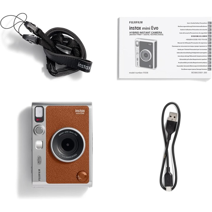 KAMERA SOFORTIGE INSTAX MINI EVO/BRAUN FUJIFILM