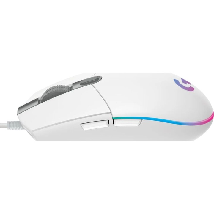 Logitech G203 Lightsync Gaming-Maus der 2. Generation, 8000 DPI, RGB, Weiß