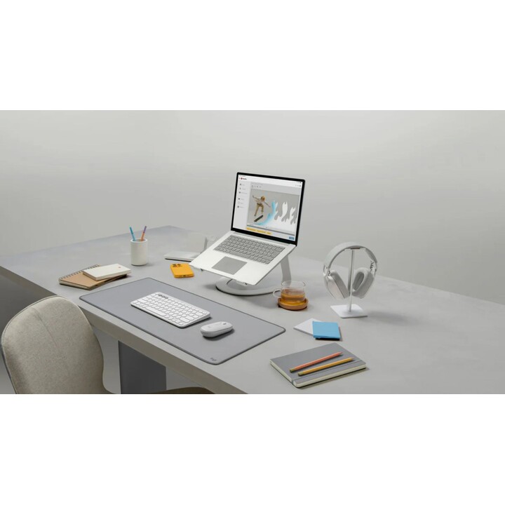 Mouse wireless Logitech Pebble Mouse 2 M350s, 4000 DPI, bianco