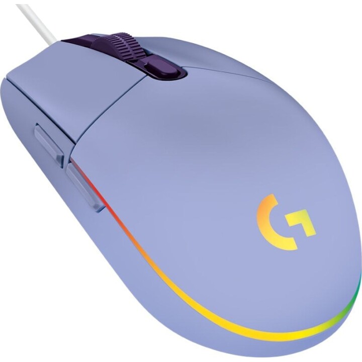 Souris de jeu Logitech G G102 LightSync 8000DPI Lilas 6 boutons programmables