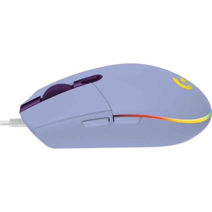 Logitech G G102 LightSync Gaming-Maus, 8000 DPI, Lila, 6 programmierbare Tasten